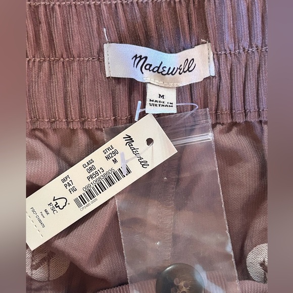 NWT Madewell Purple Mauve Corduroy Pants Button Closure Size Medium - Picture 4 of 6